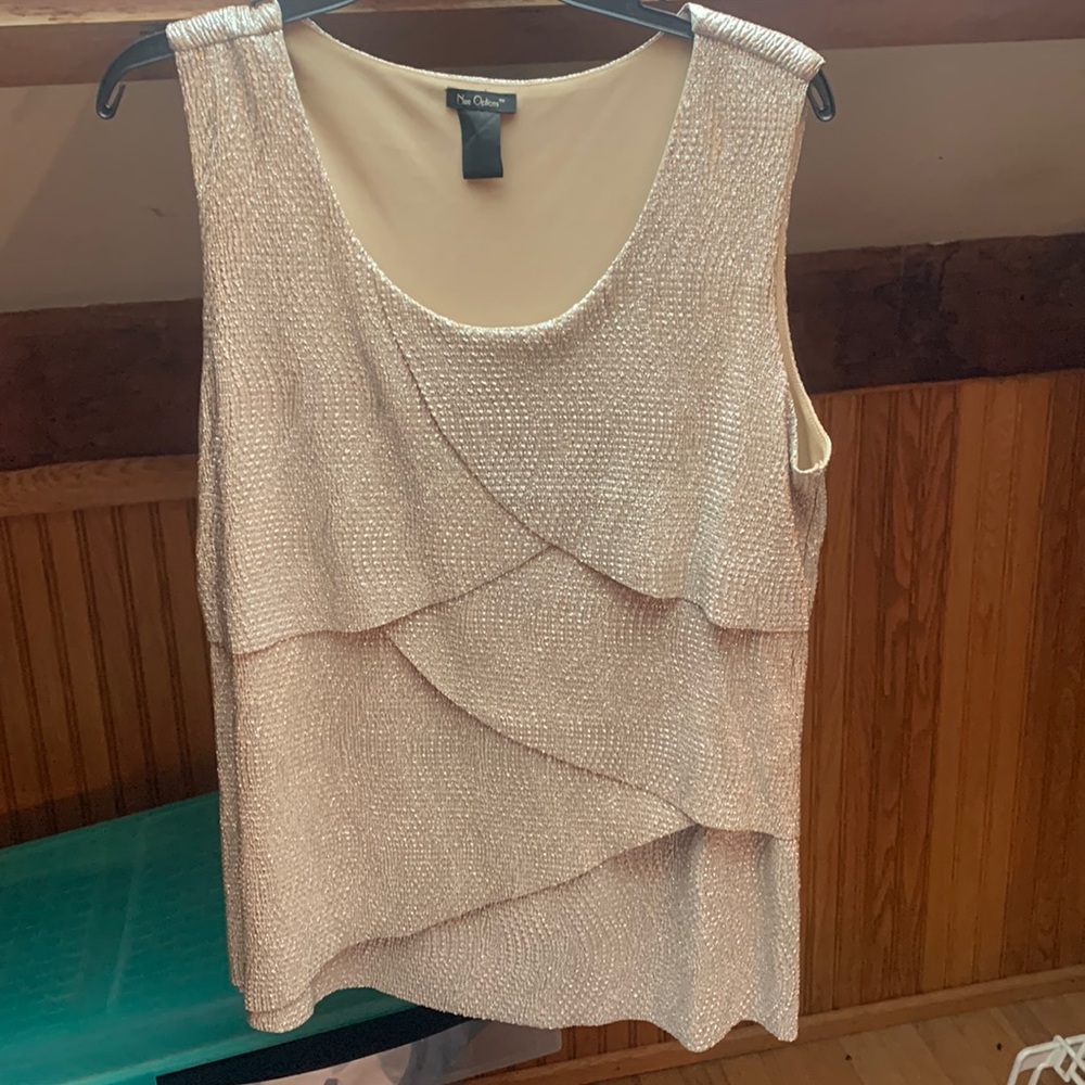 Shimmery gold top